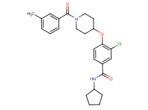 3-chloro-N-cyclopentyl-4-{[1-(3-methylbenzoyl)-4-piperidinyl]oxy}benzamide