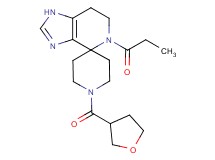 5-propionyl-1'-(tetrahydrofuran-3-ylcarbonyl)-1,5,6,7-tetrahydrospiro[imidazo[4,5-c]pyridine-4,4'-piperidine]