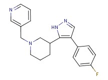 3-({3-[4-(4-fluorophenyl)-1H-pyrazol-5-yl]-1-piperidinyl}methyl)pyridine