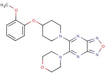 5-[4-(2-methoxyphenoxy)-1-piperidinyl]-6-(4-morpholinyl)[1,2,5]oxadiazolo[3,4-b]pyrazine