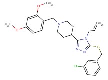 4-{4-allyl-5-[(3-chlorobenzyl)thio]-4H-1,2,4-triazol-3-yl}-1-(2,4-dimethoxybenzyl)piperidine