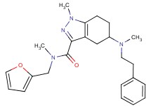 N-(2-furylmethyl)-N,1-dimethyl-5-[methyl(2-phenylethyl)amino]-4,5,6,7-tetrahydro-1H-indazole-3-carboxamide