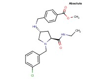methyl 4-[({(3R,5S)-1-(3-chlorobenzyl)-5-[(ethylamino)carbonyl]-3-pyrrolidinyl}amino)methyl]benzoate