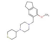 1-[(6-methoxy-2,3-dihydro-1H-inden-5-yl)methyl]-4-(tetrahydro-2H-thiopyran-4-yl)piperazine