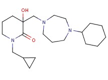 3-[(4-cyclohexyl-1,4-diazepan-1-yl)methyl]-1-(cyclopropylmethyl)-3-hydroxy-2-piperidinone