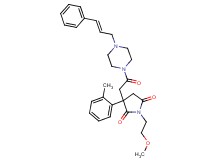 1-(2-methoxyethyl)-3-(2-methylphenyl)-3-(2-oxo-2-{4-[(2E)-3-phenyl-2-propen-1-yl]-1-piperazinyl}ethyl)-2,5-pyrrolidinedione