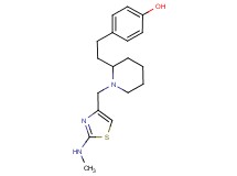 4-[2-(1-{[2-(methylamino)-1,3-thiazol-4-yl]methyl}-2-piperidinyl)ethyl]phenol