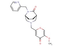 (1S*,5R*)-3-[(5-methoxy-4-oxo-4H-pyran-2-yl)methyl]-6-(2-pyridinylmethyl)-3,6-diazabicyclo[3.2.2]nonan-7-one