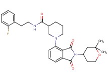 1-[2-(2,2-dimethyltetrahydro-2H-pyran-4-yl)-1,3-dioxo-2,3-dihydro-1H-isoindol-4-yl]-N-[2-(2-fluorophenyl)ethyl]-3-piperidinecarboxamide