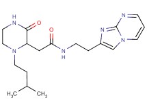 N-(2-imidazo[1,2-a]pyrimidin-2-ylethyl)-2-[1-(3-methylbutyl)-3-oxo-2-piperazinyl]acetamide