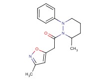 3-methyl-2-[(3-methylisoxazol-5-yl)acetyl]-1-phenylhexahydropyridazine