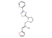 2-(5-{1-[(2E)-3-(2-furyl)-2-methylprop-2-en-1-yl]pyrrolidin-2-yl}-1,2,4-oxadiazol-3-yl)pyridine
