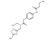 N-[4-(2-{ethyl[(5-methyl-1,2,4-oxadiazol-3-yl)methyl]amino}-2-oxoethyl)phenyl]butanamide