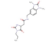 N-[(1,3-dimethyl-2-oxo-2,3-dihydro-1H-benzimidazol-5-yl)methyl]-2-(2,5-dioxo-1-propylimidazolidin-4-yl)acetamide