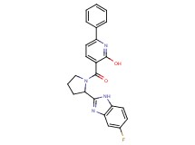 3-{[2-(5-fluoro-1H-benzimidazol-2-yl)-1-pyrrolidinyl]carbonyl}-6-phenyl-2-pyridinol