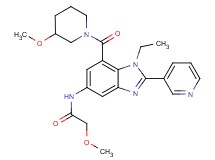 N-[1-ethyl-7-[(3-methoxy-1-piperidinyl)carbonyl]-2-(3-pyridinyl)-1H-benzimidazol-5-yl]-2-methoxyacetamide