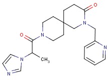 9-[2-(1H-imidazol-1-yl)propanoyl]-2-(pyridin-2-ylmethyl)-2,9-diazaspiro[5.5]undecan-3-one