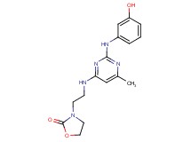 3-[2-({2-[(3-hydroxyphenyl)amino]-6-methylpyrimidin-4-yl}amino)ethyl]-1,3-oxazolidin-2-one