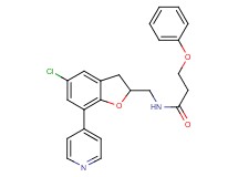 N-{[5-chloro-7-(4-pyridinyl)-2,3-dihydro-1-benzofuran-2-yl]methyl}-3-phenoxypropanamide