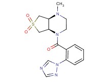 (4aR*,7aS*)-1-methyl-4-[2-(1H-1,2,4-triazol-1-yl)benzoyl]octahydrothieno[3,4-b]pyrazine 6,6-dioxide