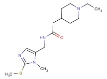 2-(1-ethyl-4-piperidinyl)-N-{[1-methyl-2-(methylthio)-1H-imidazol-5-yl]methyl}acetamide
