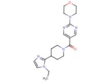 4-(5-{[4-(1-ethyl-1H-imidazol-2-yl)piperidin-1-yl]carbonyl}pyrimidin-2-yl)morpholine