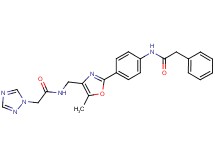 N-[4-(5-methyl-4-{[(1H-1,2,4-triazol-1-ylacetyl)amino]methyl}-1,3-oxazol-2-yl)phenyl]-2-phenylacetamide
