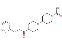 1'-acetyl-N-(pyridin-2-ylmethyl)-1,4'-bipiperidine-4-carboxamide