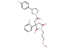 3-(2-chlorophenyl)-3-{2-[3-(4-fluorophenyl)-1-pyrrolidinyl]-2-oxoethyl}-1-(3-methoxypropyl)-2,5-pyrrolidinedione