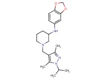 N-1,3-benzodioxol-5-yl-1-[(1-isopropyl-3,5-dimethyl-1H-pyrazol-4-yl)methyl]-3-piperidinamine