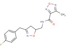 N-{[3-(4-fluorobenzyl)-4,5-dihydro-5-isoxazolyl]methyl}-4-methyl-1,2,5-oxadiazole-3-carboxamide