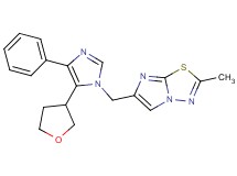 2-methyl-6-{[4-phenyl-5-(tetrahydrofuran-3-yl)-1H-imidazol-1-yl]methyl}imidazo[2,1-b][1,3,4]thiadiazole
