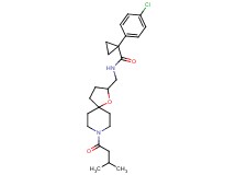 1-(4-chlorophenyl)-N-{[8-(3-methylbutanoyl)-1-oxa-8-azaspiro[4.5]dec-2-yl]methyl}cyclopropanecarboxamide