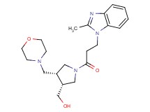 [(3R*,4R*)-1-[3-(2-methyl-1H-benzimidazol-1-yl)propanoyl]-4-(morpholin-4-ylmethyl)pyrrolidin-3-yl]methanol