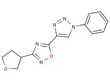 5-(1-phenyl-1H-1,2,3-triazol-4-yl)-3-(tetrahydrofuran-3-yl)-1,2,4-oxadiazole