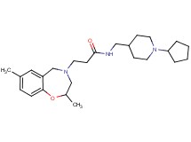 N-[(1-cyclopentyl-4-piperidinyl)methyl]-3-(2,7-dimethyl-2,3-dihydro-1,4-benzoxazepin-4(5H)-yl)propanamide