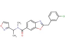 2-(3-chlorobenzyl)-N-[1-(3-isoxazolyl)ethyl]-N-methyl-1,3-benzoxazole-6-carboxamide