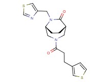(1S*,5R*)-6-(1,3-thiazol-4-ylmethyl)-3-[3-(3-thienyl)propanoyl]-3,6-diazabicyclo[3.2.2]nonan-7-one