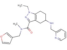 1-ethyl-N-(3-furylmethyl)-N-methyl-5-[(2-pyridinylmethyl)amino]-4,5,6,7-tetrahydro-1H-indazole-3-carboxamide