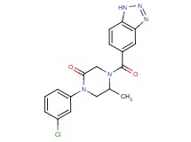 4-(1H-1,2,3-benzotriazol-5-ylcarbonyl)-1-(3-chlorophenyl)-5-methyl-2-piperazinone