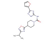 N-[3-(2-furyl)-1H-1,2,4-triazol-5-yl]-4-(3-isopropyl-1,2,4-oxadiazol-5-yl)piperidine-1-carboxamide