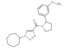 1-cycloheptyl-4-{[2-(3-methoxyphenyl)-1-pyrrolidinyl]carbonyl}-1H-1,2,3-triazole