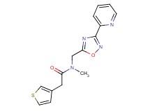 N-methyl-N-{[3-(2-pyridinyl)-1,2,4-oxadiazol-5-yl]methyl}-2-(3-thienyl)acetamide