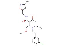 1-[2-(3-chlorophenyl)ethyl]-2-(methoxymethyl)-6-methyl-N-[(3-methyl-5-isoxazolyl)methyl]-4-oxo-1,4-dihydro-3-pyridinecarboxamide