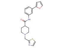 N-[3-(2-furyl)phenyl]-1-(1,3-thiazol-2-ylmethyl)-4-piperidinecarboxamide