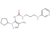 N-(1-cyclopentyl-4-methyl-1H-pyrazol-5-yl)-N'-[3-(pyridin-3-ylamino)propyl]urea