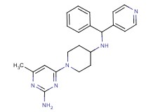 4-methyl-6-(4-{[phenyl(pyridin-4-yl)methyl]amino}piperidin-1-yl)pyrimidin-2-amine