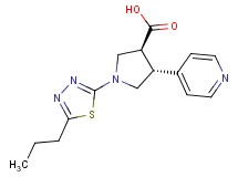(3S*,4R*)-1-(5-propyl-1,3,4-thiadiazol-2-yl)-4-pyridin-4-ylpyrrolidine-3-carboxylic acid