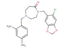 4-[(6-chloro-1,3-benzodioxol-5-yl)methyl]-1-(2,4-dimethylbenzyl)-1,4-diazepan-5-one