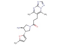 (3R*,4S*)-1-[3-(5,7-dimethyl[1,2,4]triazolo[1,5-a]pyrimidin-6-yl)propanoyl]-4-(5-methyl-2-furyl)pyrrolidin-3-amine